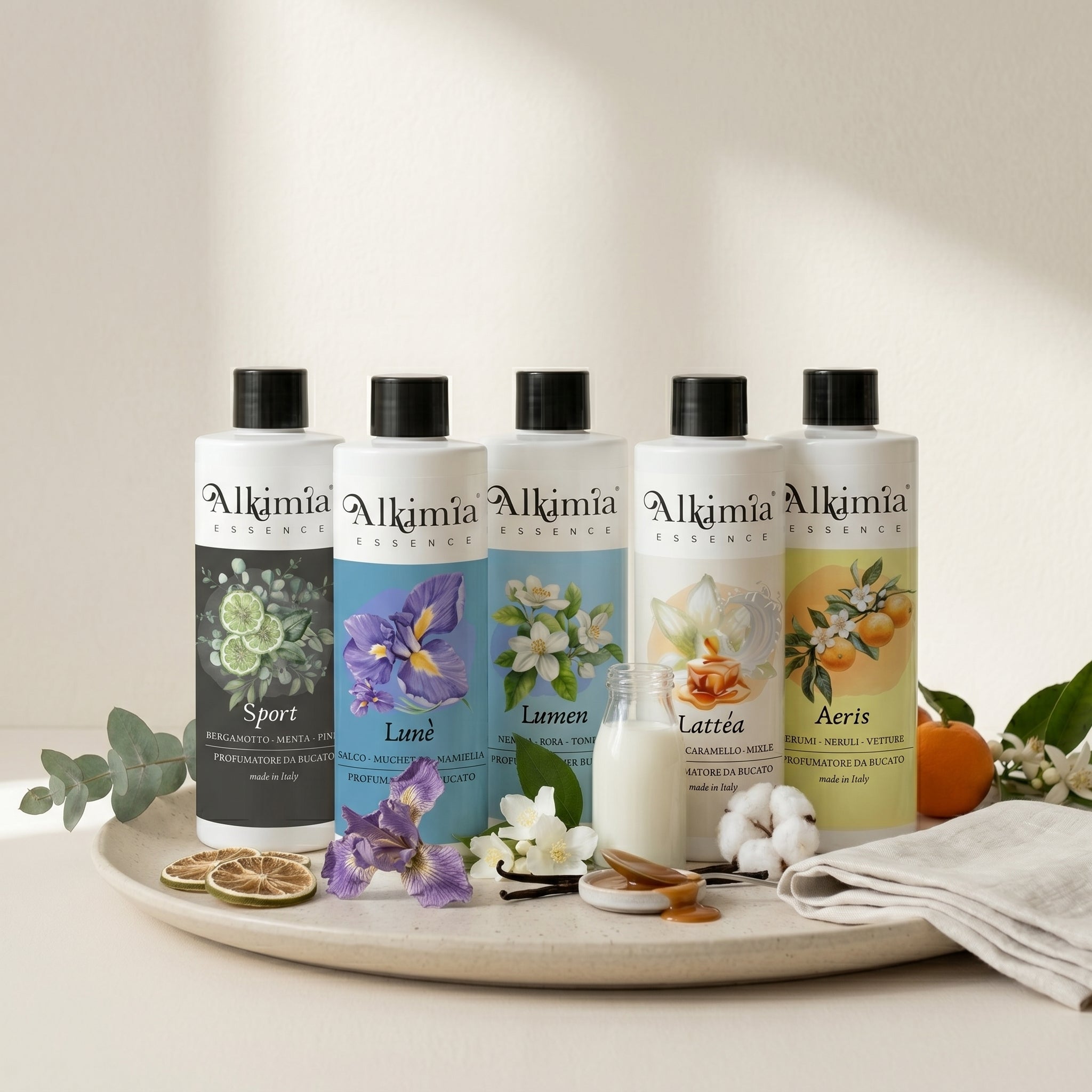 Kit Collezione Completa: Profumatori per Bucato (5 x 200 ml) | Alkimia Essence